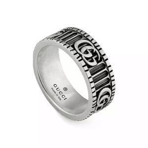 Gucci Band Ring Sterling Silver Size 6.5 US